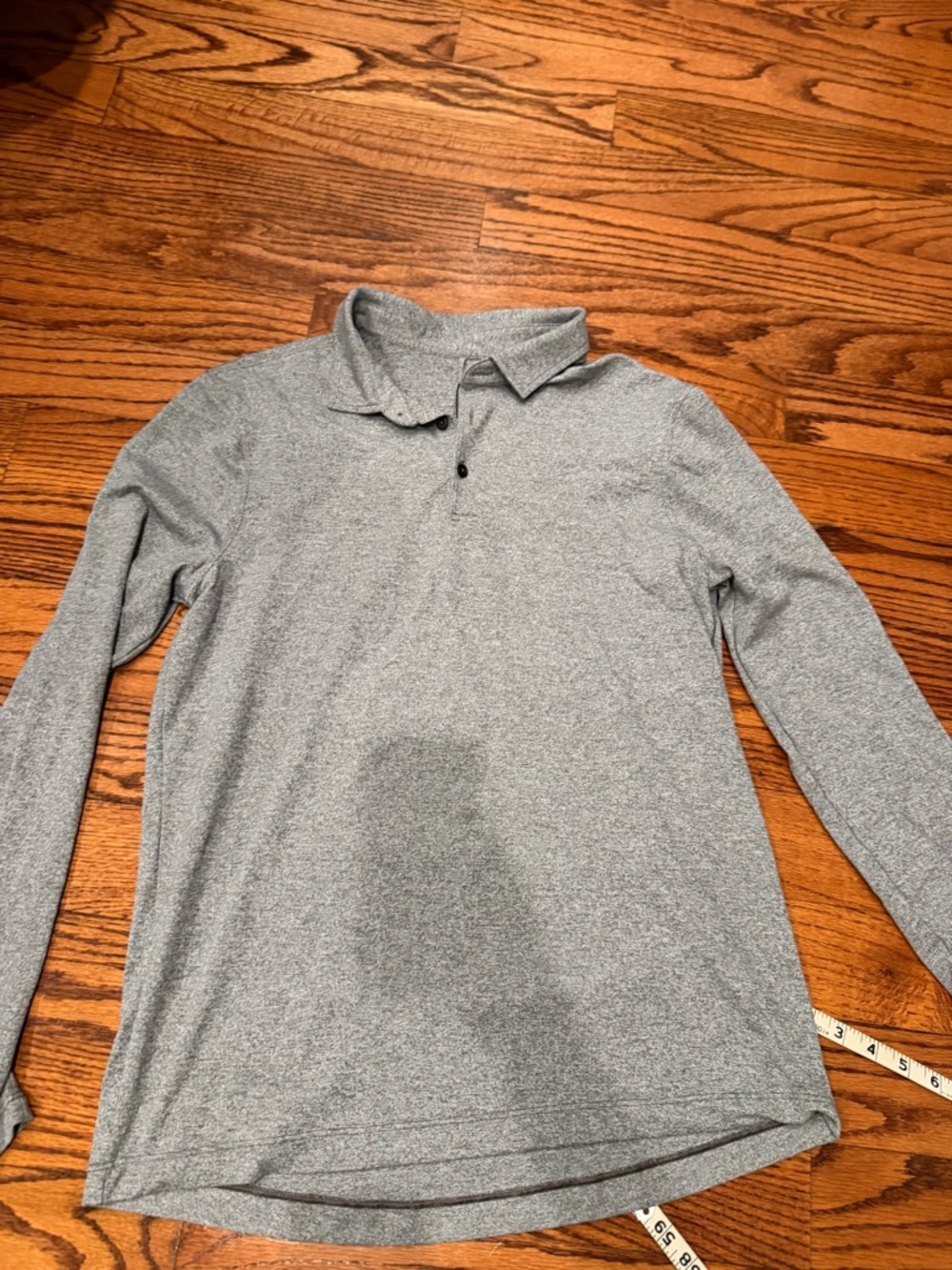 lululemon athletica Men's Long-Sleeve Heather Gray Polo